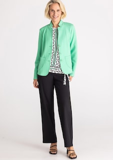 Jersey-Blazer mit kleinem Stehkragen thumbnail 2