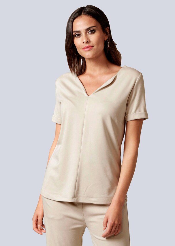 Shirt mit fixiertem Ärmelaufschlag