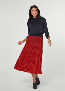 Flared knitted skirt in a striped look thumbnail 2