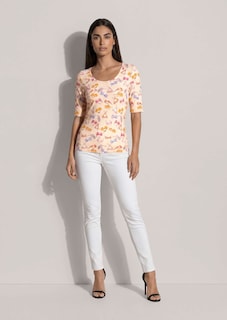 Shirt met korte mouwen en zomerse print thumbnail 3