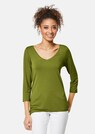 V-neck shirt with 3/4-length sleeves thumbnail 1
