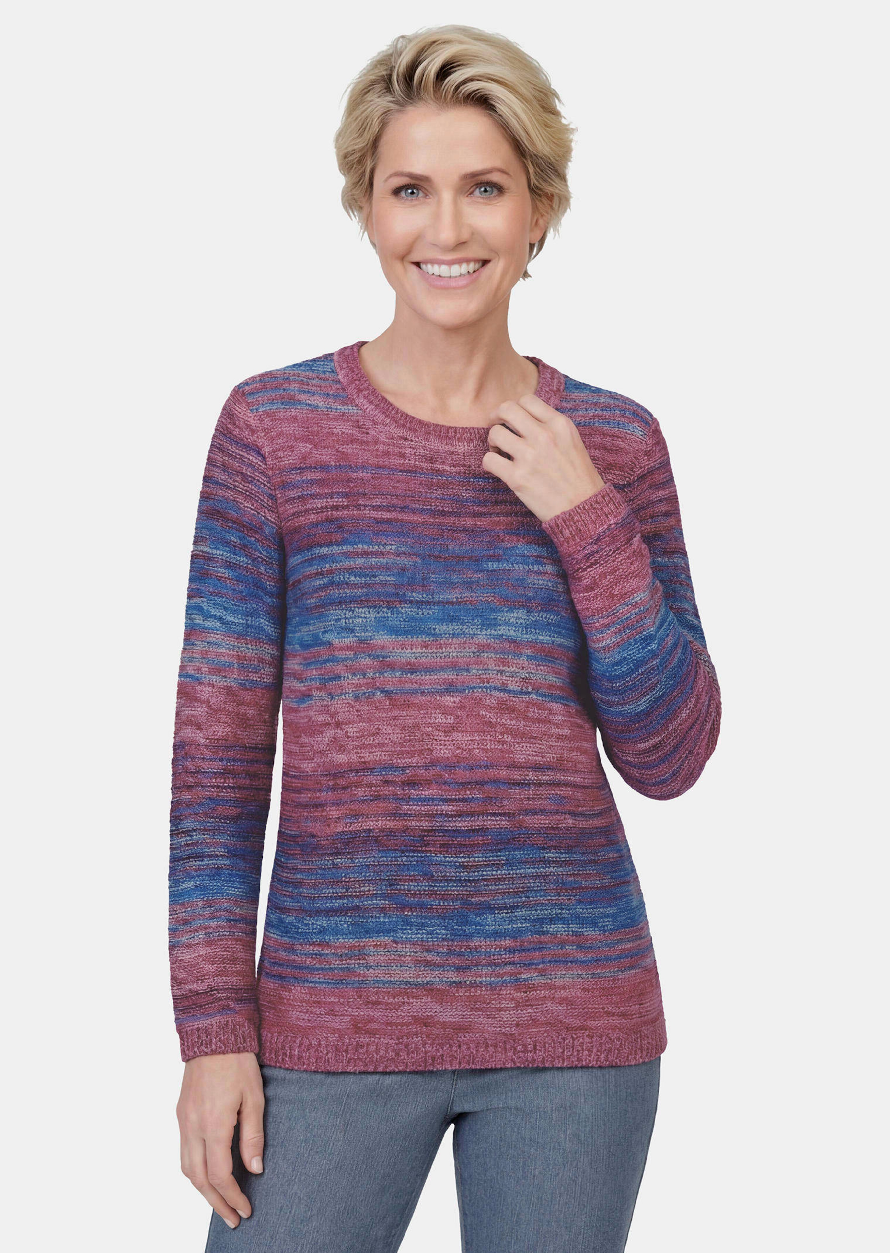 Multicolor-Pullover mit erfrischendem Farbverlauf