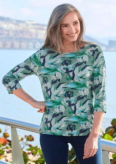 T-shirt en jersey avec motif floral thumbnail 7