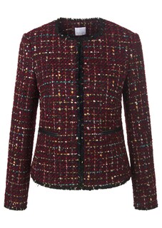 Kurzer Tweed-Blazer mit Fransen thumbnail 6