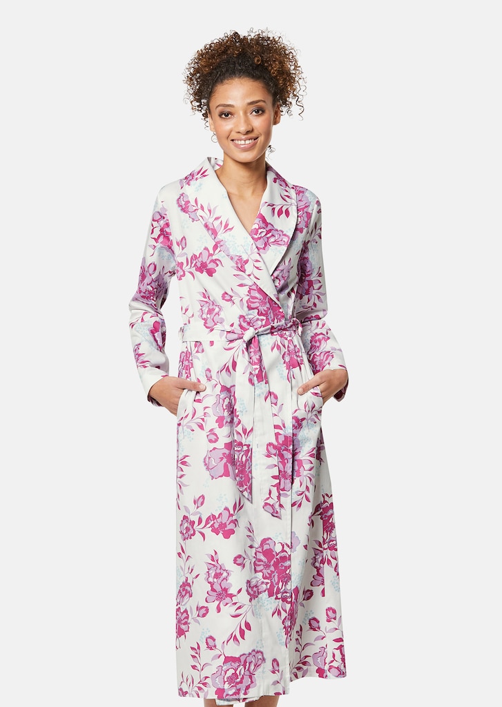 Dressing gown with floral print
