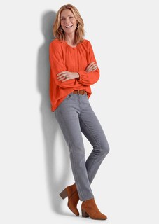Satijnen blouse met blinde knoopsluiting thumbnail 4