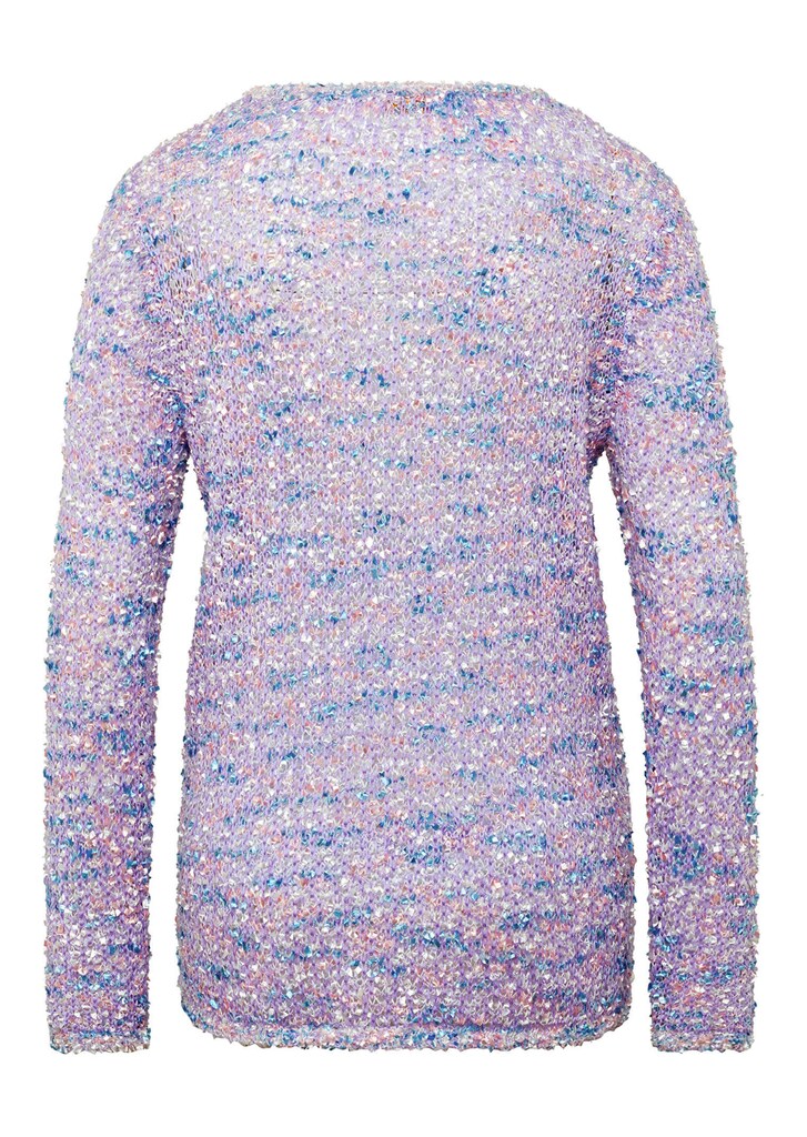 Effektvoller locker gestrickter Bändchengarnpullover