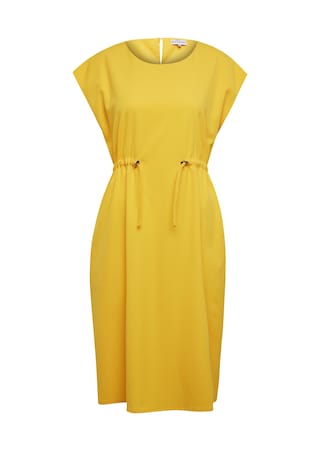 gelb Kleid mit formgebendem Tunnelzug