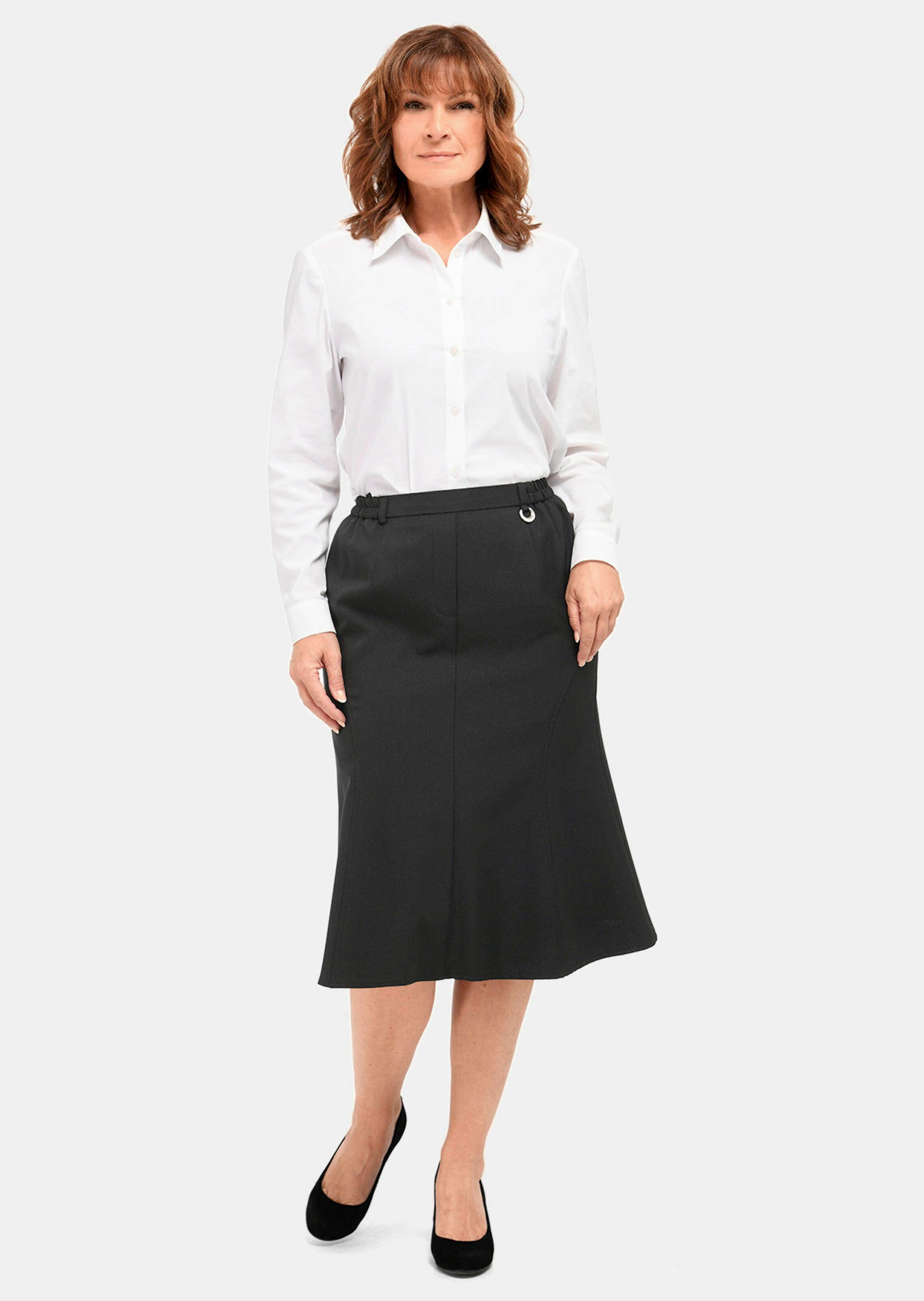 Jupe quasi infroissable traitée SilverFresh - noir - Gr. 23 de Goldner Fashion