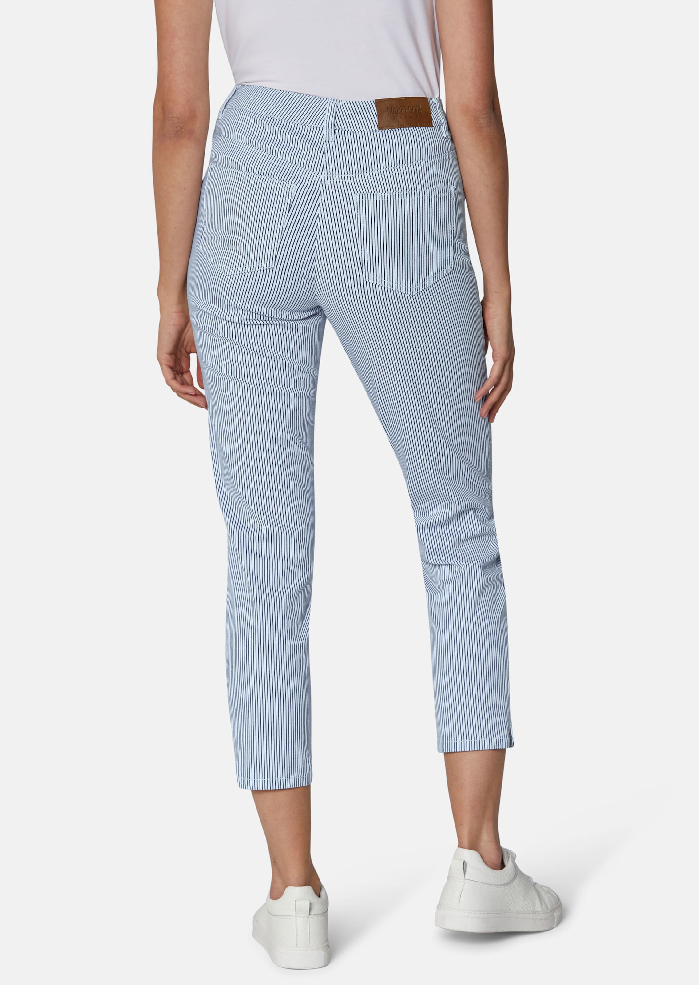 Jeans 7/8 Madeleine Pour Femme - Taille 40 - Bleu Décontracté Délavé - 98% Coton, 2% Lycra - Occasion Très Bon État