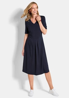 Jersey-Kleid mit V-Ausschnitt thumbnail 2