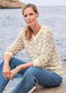 Ajourpullover mit V-Ausschnitt thumbnail 7