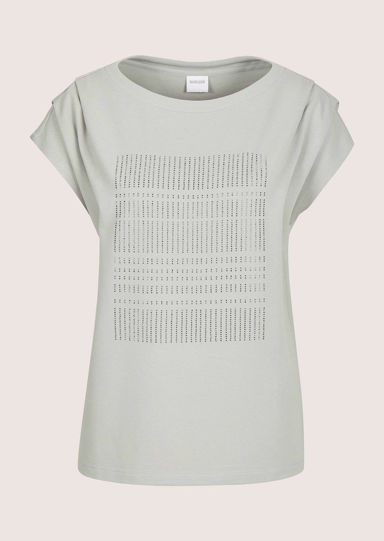 Kastenshirt mit dekorativem Strass