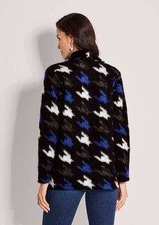 Verschlusslose Shirtjacke mit Hahnentrittmuster thumbnail 3