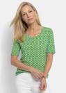 Shirt van viscose met minimalistische geometrische print thumbnail 1