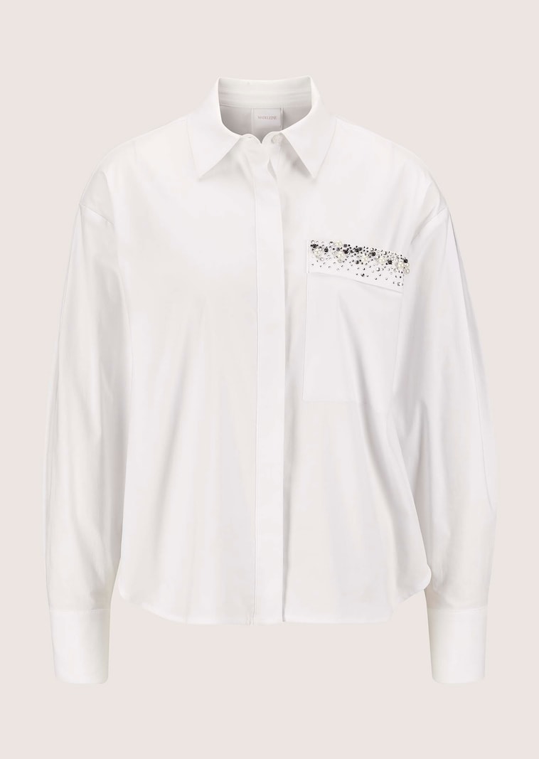 Bluse mit Glanz-Akzent
