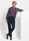 Karierte Hemdbluse aus reiner Baumwolle thumbnail 4