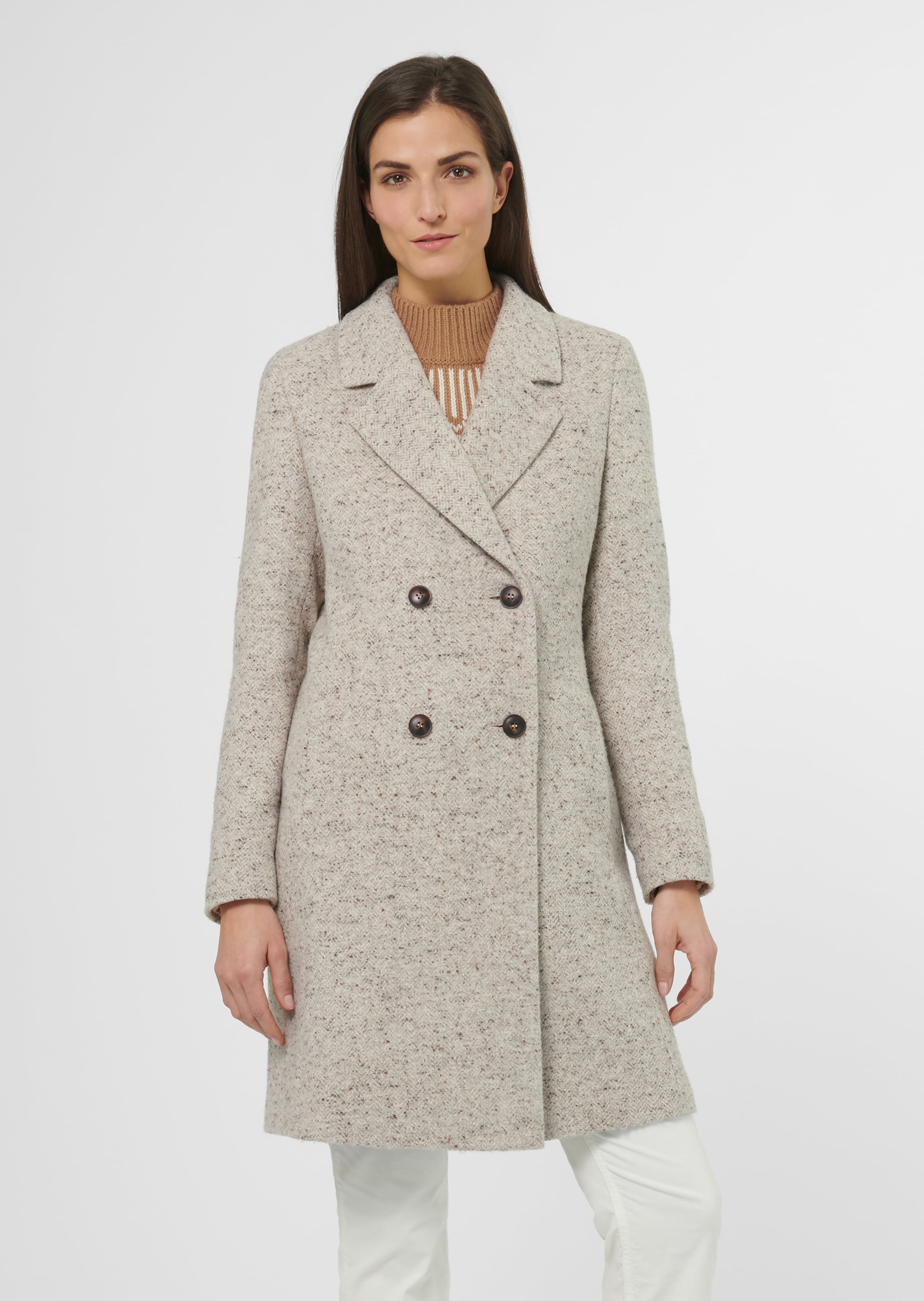 Double breasted tweed coat best sale