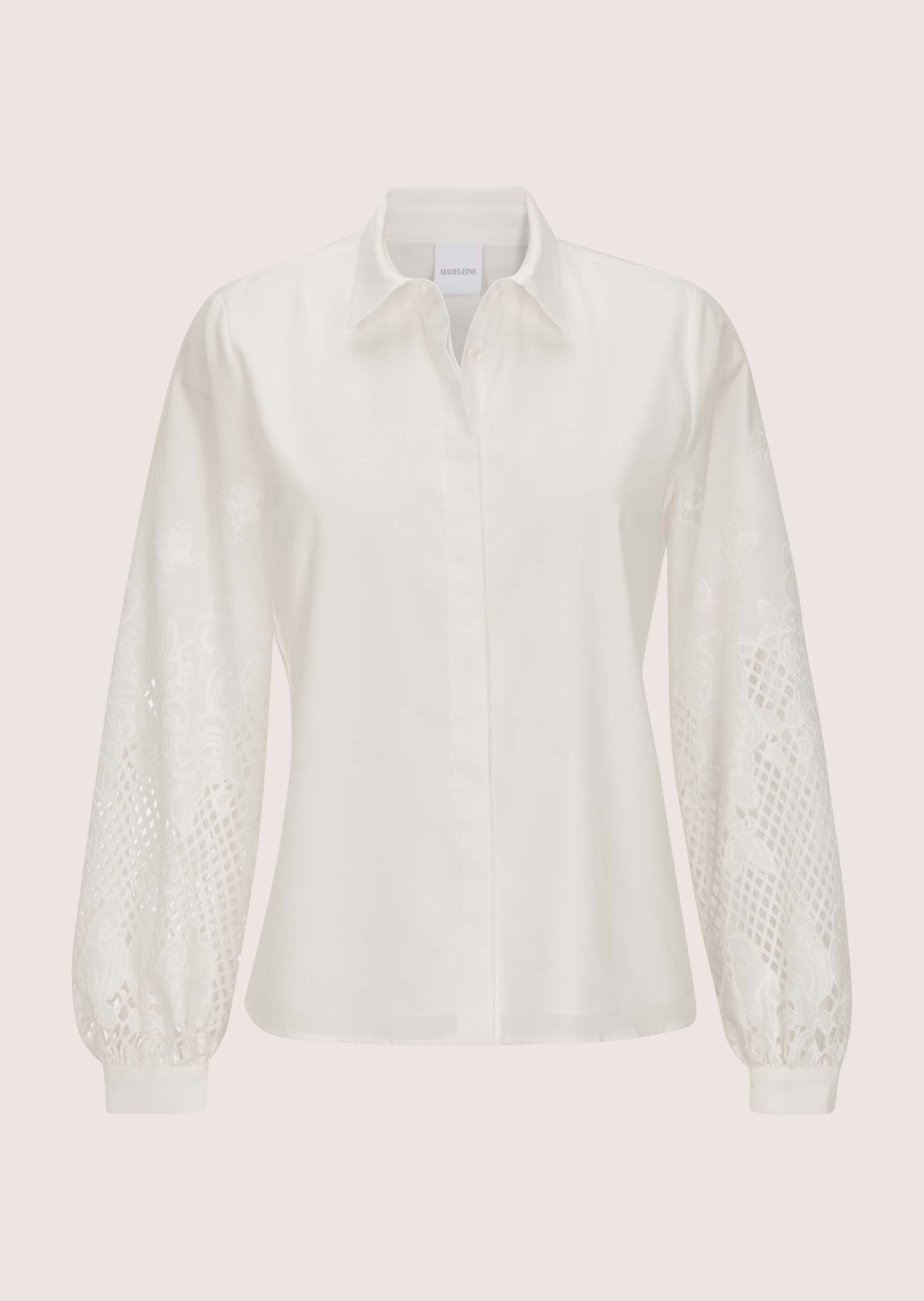 Chemisier en broderie anglaise à manches longues