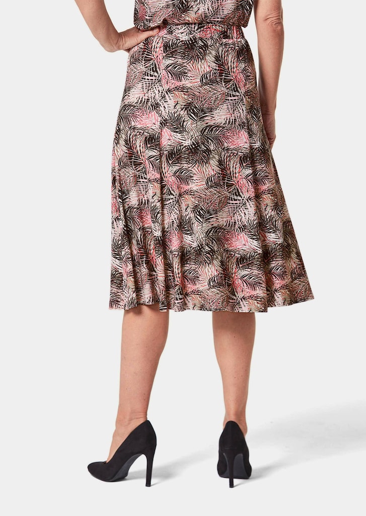 Gedessineerde rok in een comfortabele mix van viscose en elastan