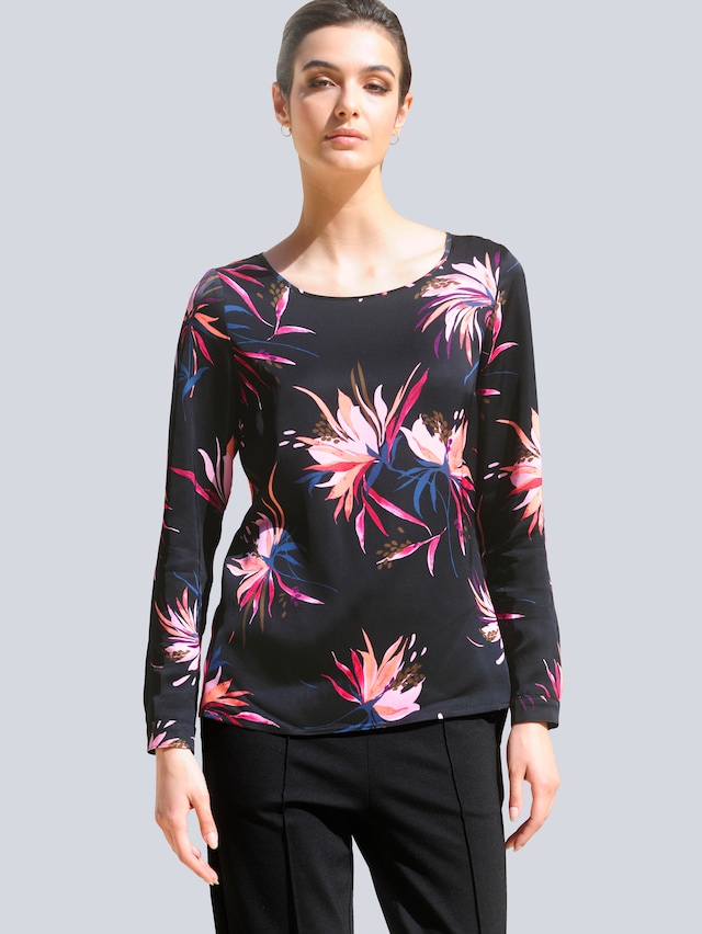 Bluse in floralem Dessin 2