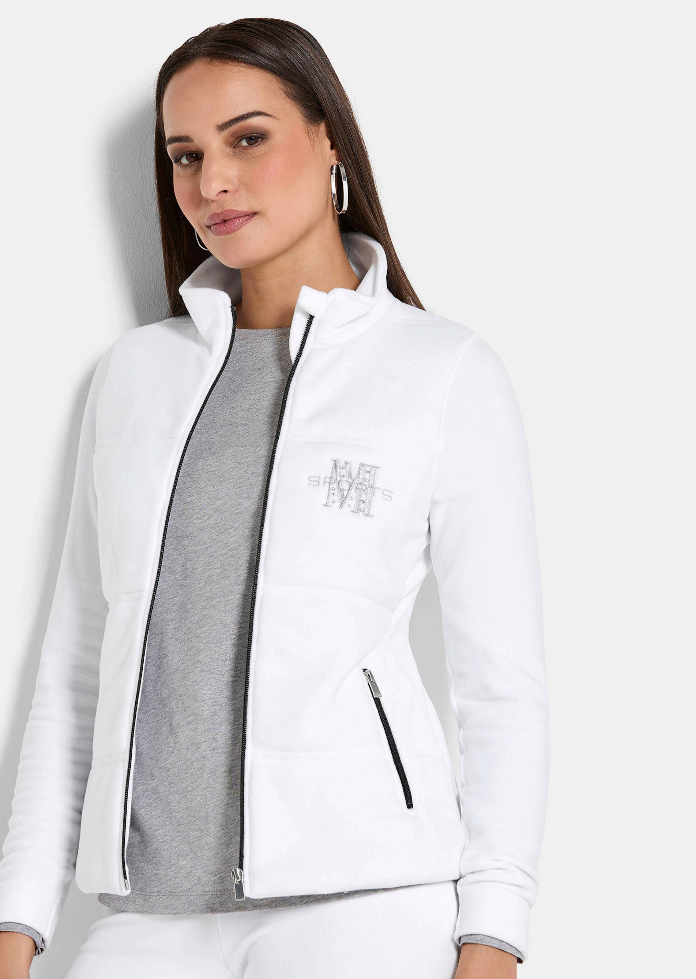 Fleecejacke mit Steppnähten