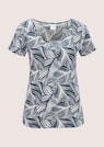 Viskoseshirt mit grafischem Blattprint thumbnail 6