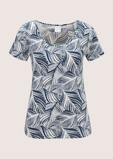 Viskoseshirt mit grafischem Blattprint thumbnail 6