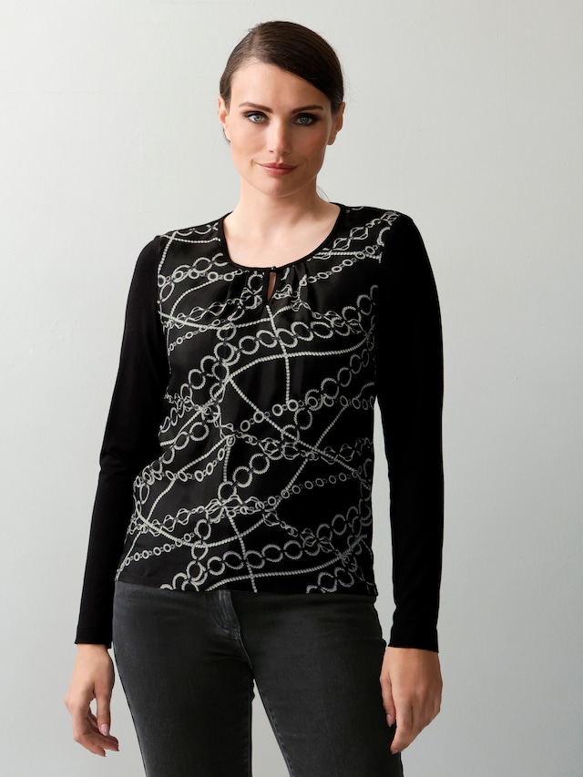 Blusenshirt mit Kettendruck