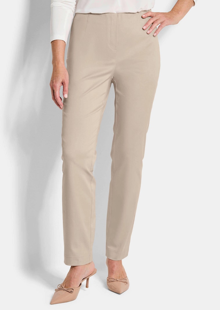 Pantalon en bengaline LOUISA, aspect jean