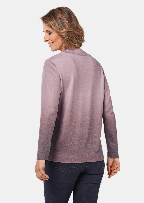 Lichte tricot pullover met een modern kleurverloop 1