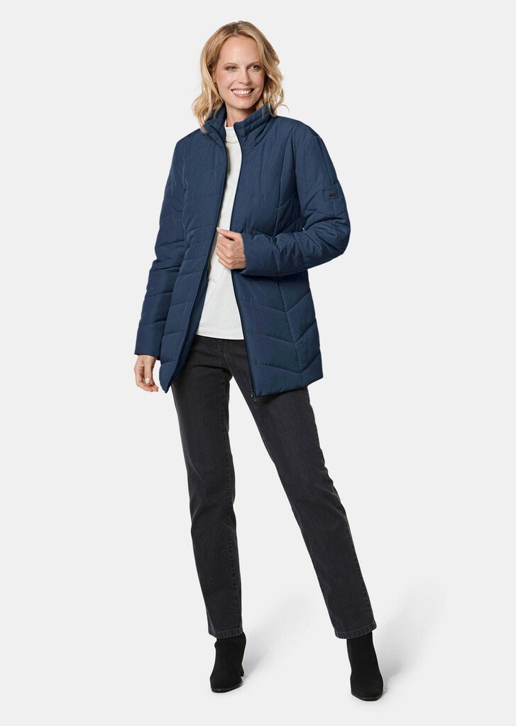 Warme Steppjacke in Jeansoptik