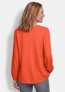 Satijnen blouse met blinde knoopsluiting thumbnail 3