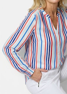 Streifenbluse mit Smokbündchen thumbnail 5