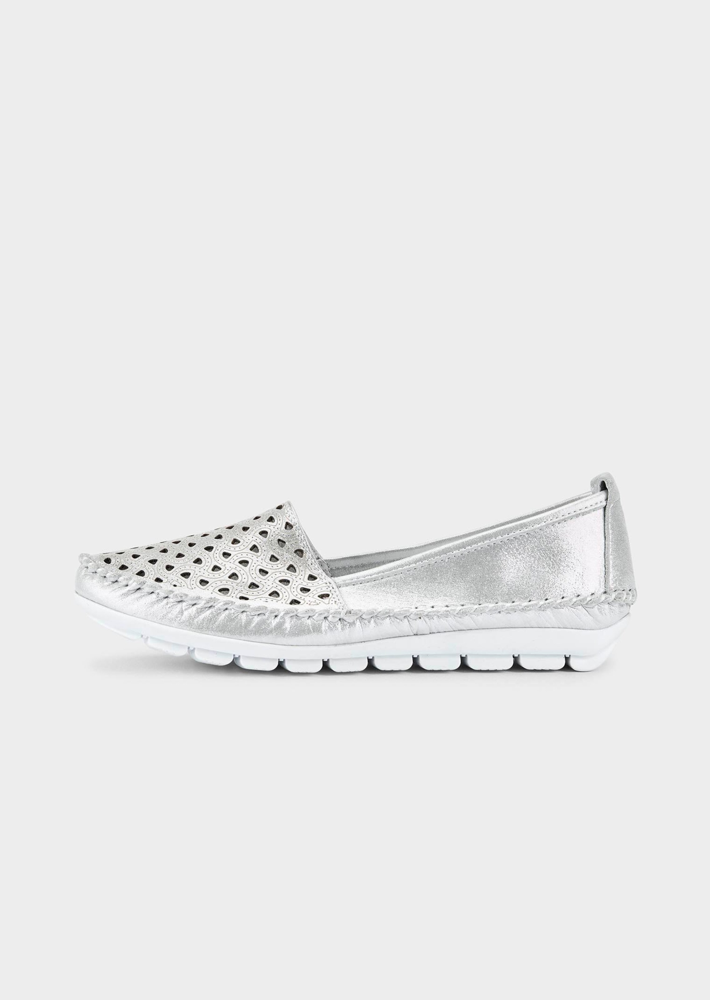 Leder-Slipper mit Wechselfußbett