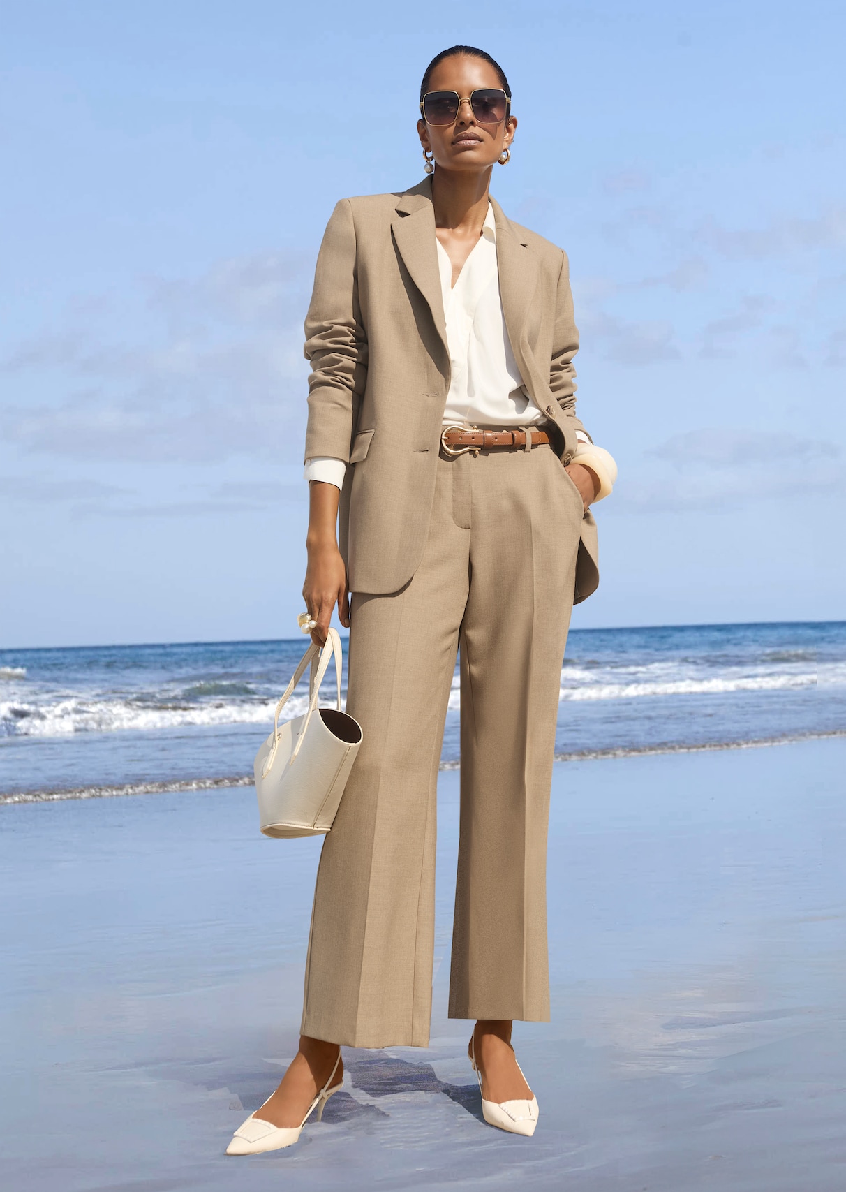 Einreihiger Blazer mit Stretchanteil