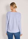 Quergerippter Strick-Pullover mit langen Ärmeln thumbnail 3