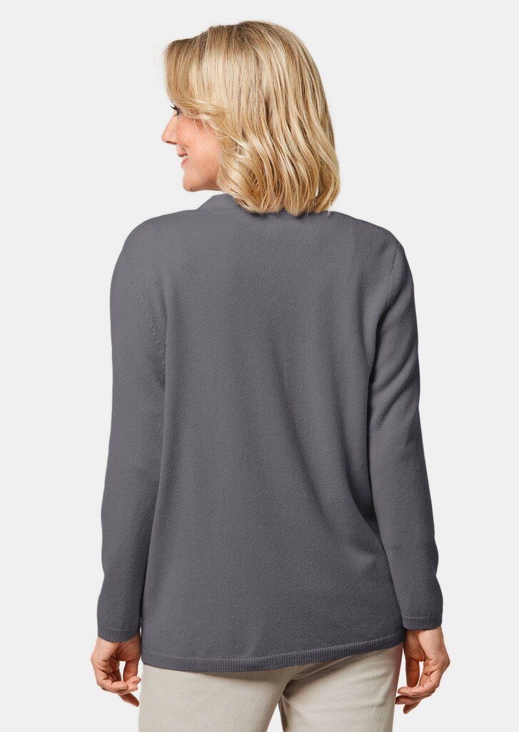 Kaschmir-Longstrickjacke
