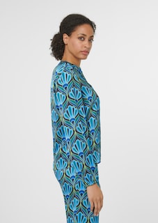 Bluse mit Retro-Print thumbnail 4