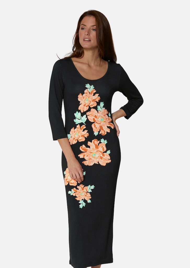 Midi dress with floral print