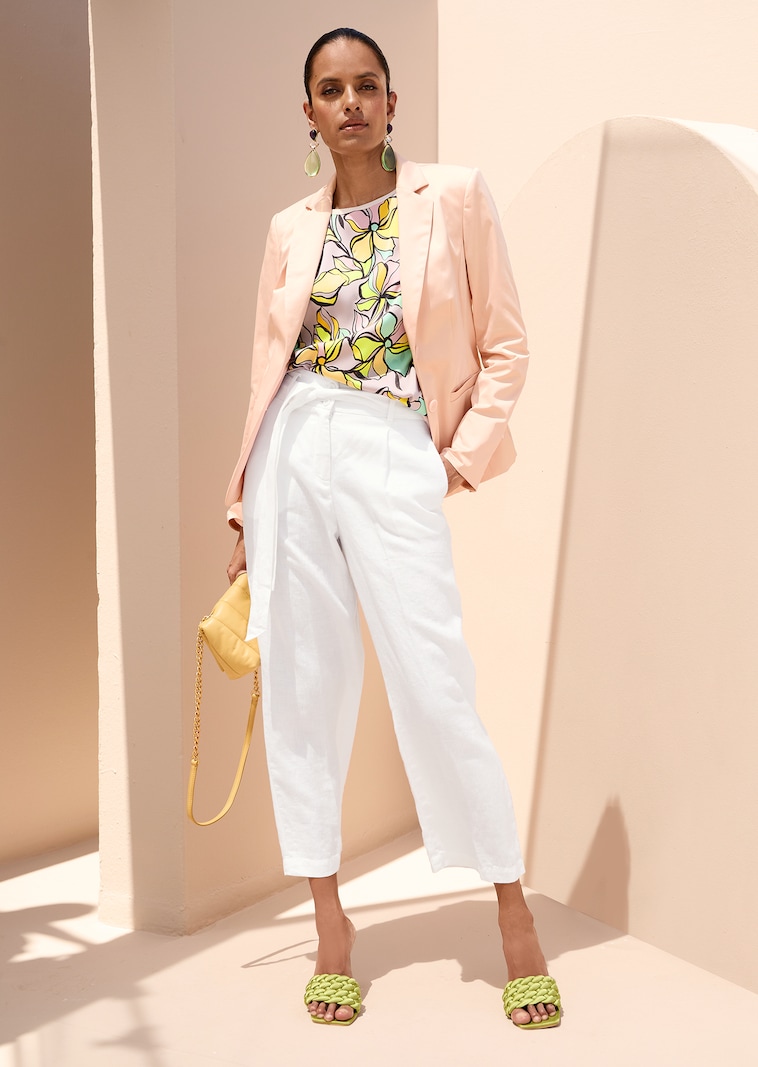 Taillierter Blazer mit Glanz-Effekt