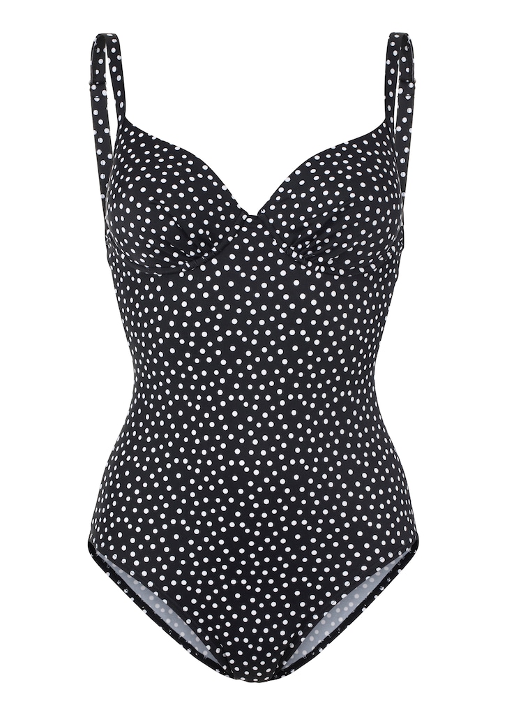 Swimming costume with polka dot print