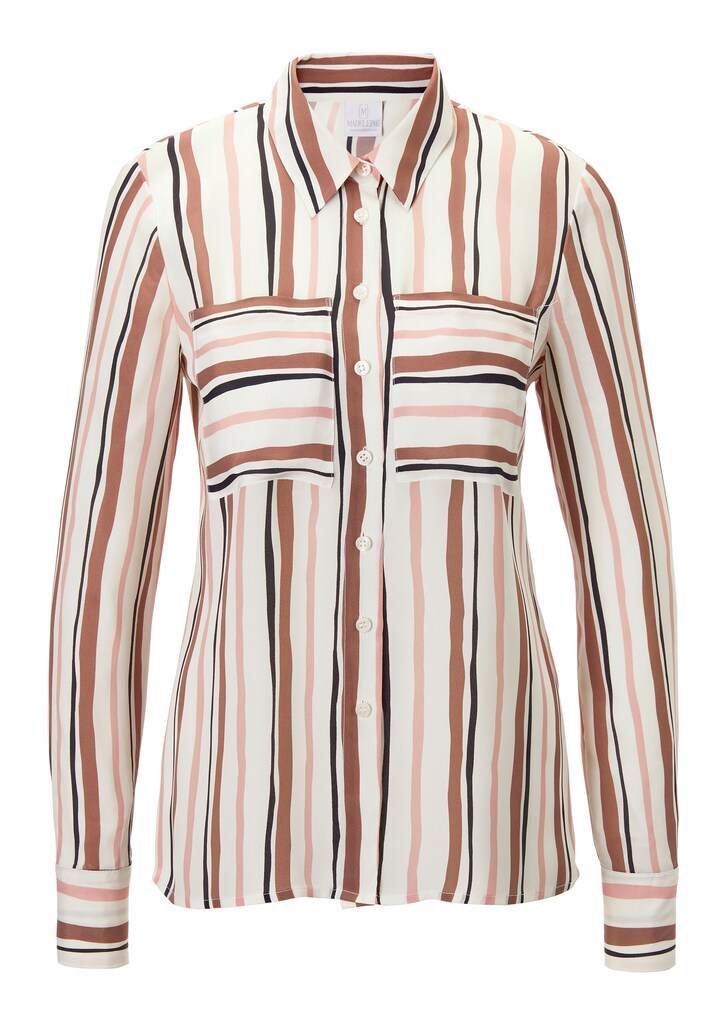 Striped blouse with silk