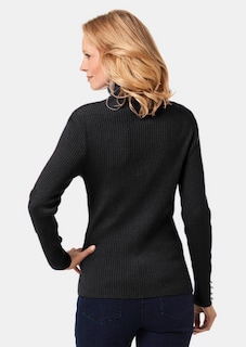 Eleganter Rollkragenpullover mit optischen Knöpfen thumbnail 3