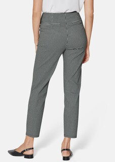 Slim-fit stretch trousers with Vichy check thumbnail 3