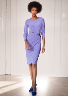 Langarm-Kleid mit seitlicher Raffung thumbnail 6