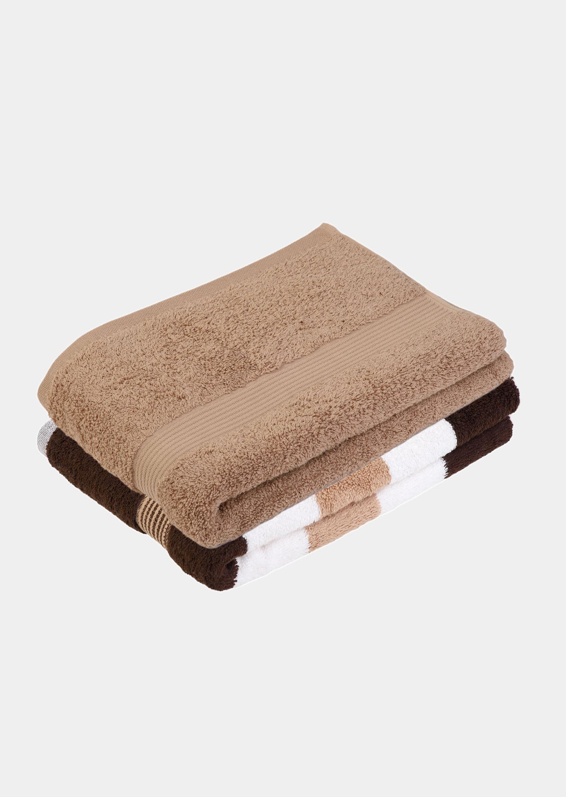 Série de linge en tissu éponge - brun - Gr. 2x 70 x 140 cm de Goldner Fashion