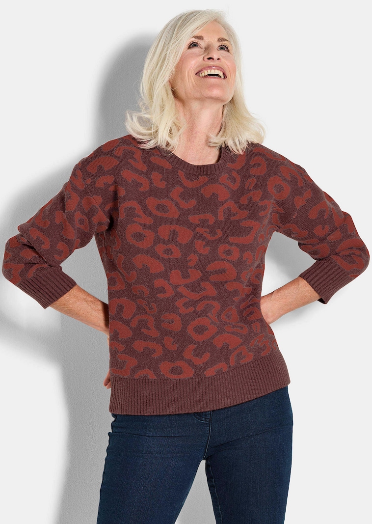 Pullover mit Leomuster