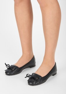 Leder-Ballerina mit Zierschleife thumbnail 1