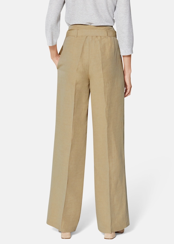 Pleated trousers with drawstring 2
